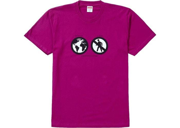 SUPREME SAVE THE PLANET TEE MAGENTA - UNIQUE EN SON GENRE