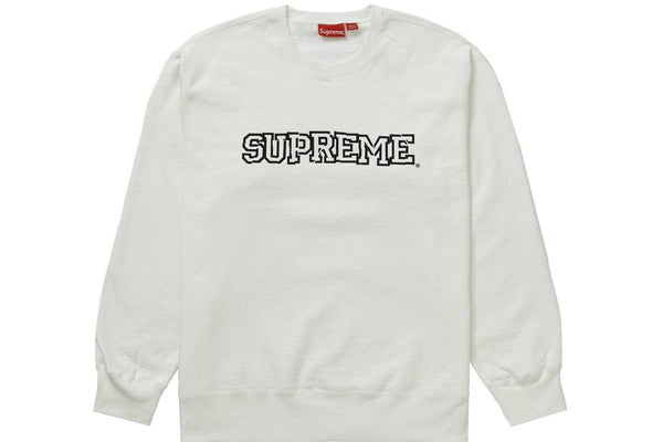 SUPREME SHATTERED LOGO CREWNECK WHITE